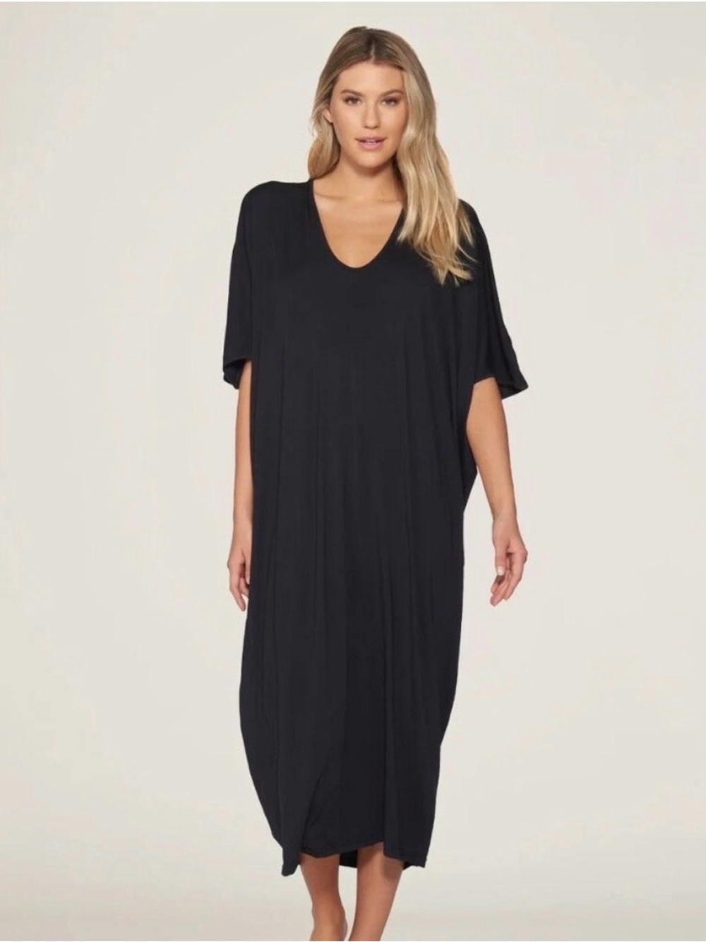Barefoot Dreams Luxe Milk Jersey Caftan One Size Plus